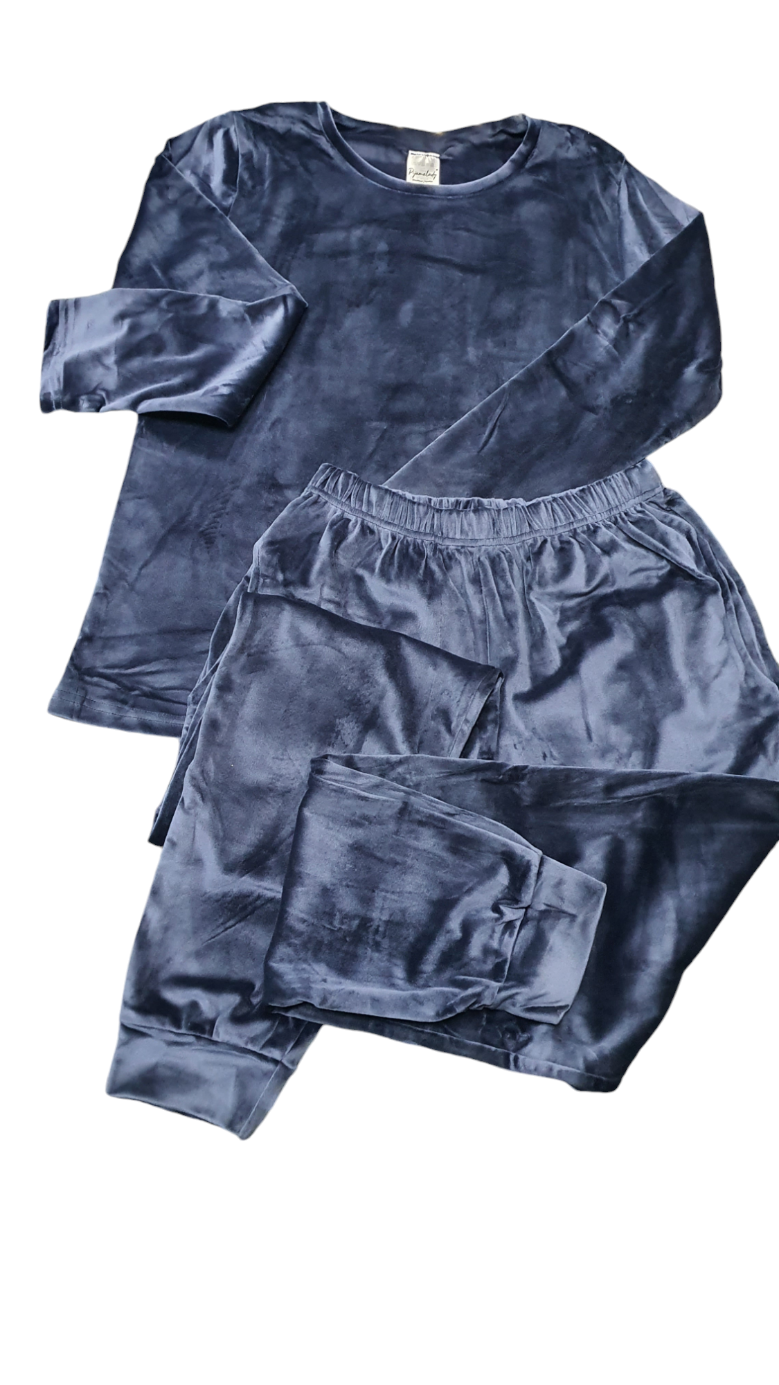 Костюм женский велюровый домашний L Синий - фото 2