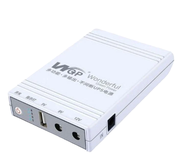 Джерело безперебійного живлення для роутерів WGP Mini UPS WGP 10400 mAh 38,48Wh USB 5V/9V/12V White - фото 1