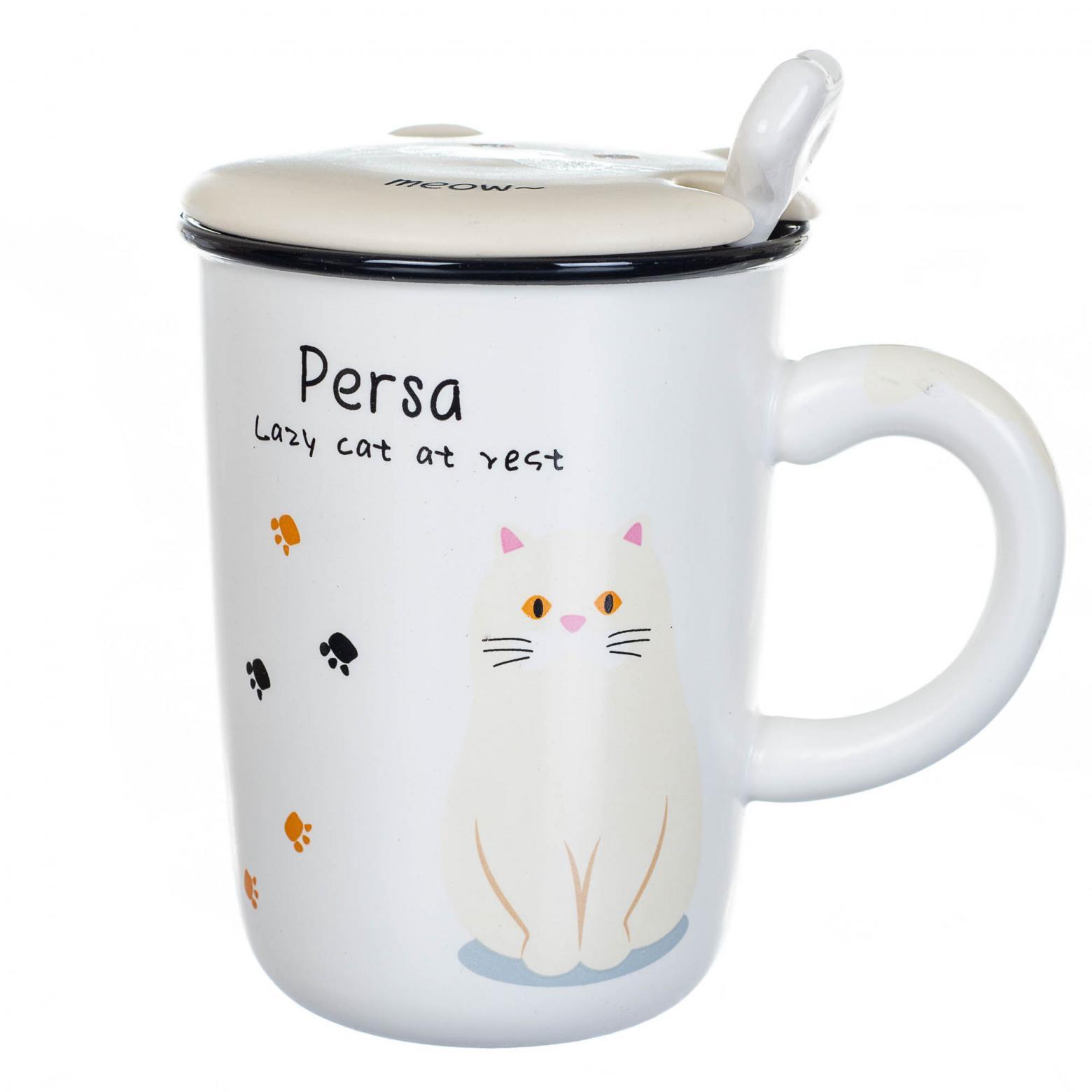 Кружка керамическая с крышкой Elisey Cat3 300 мл (8205-002)