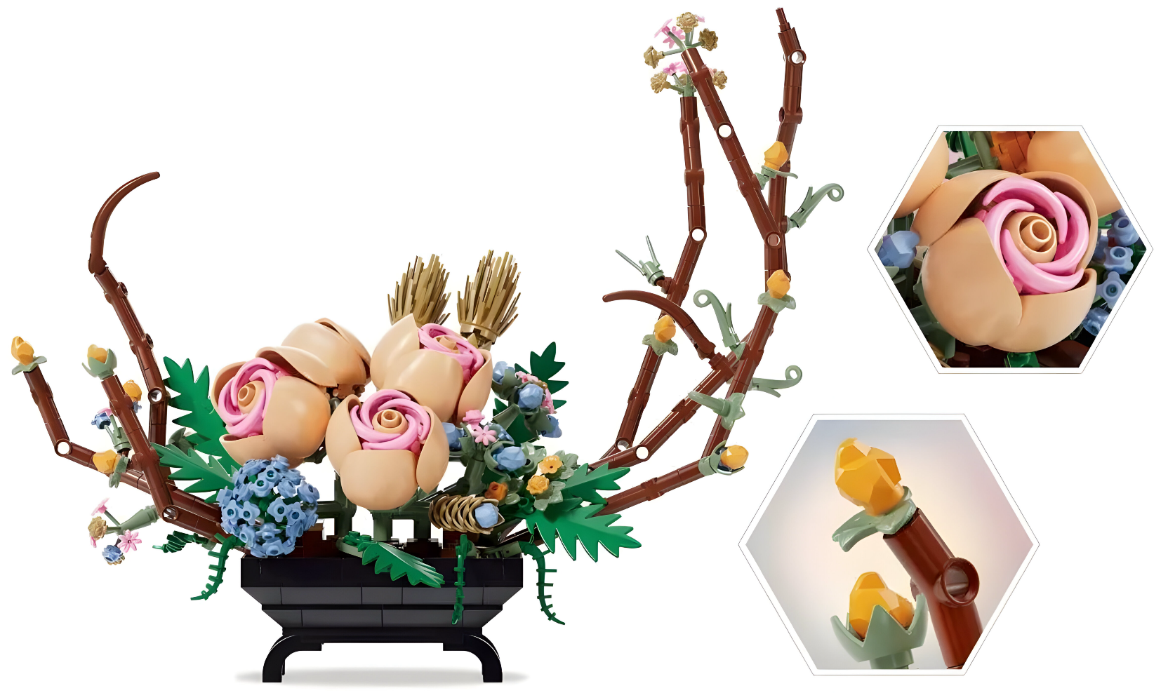 Конструктор Квіткова композиція у кошику 526 деталей (18185001) - фото 3