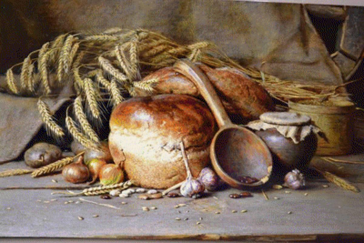 Набор алмазной вышивки “Корзинка с хлебом”. Художник Salvador Dali