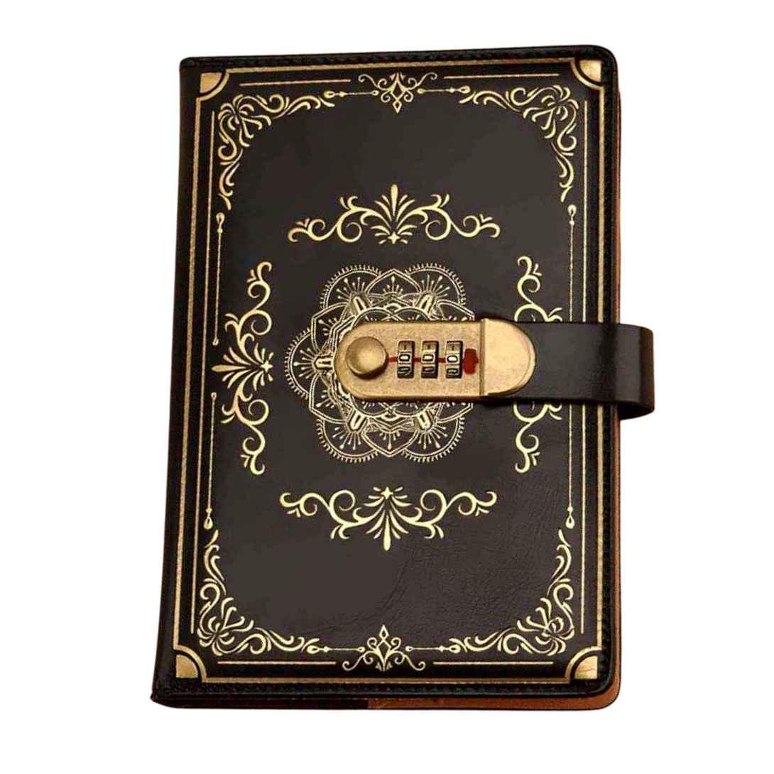 Блокнот с кодовым замком 212x145 мм Черный (3805)