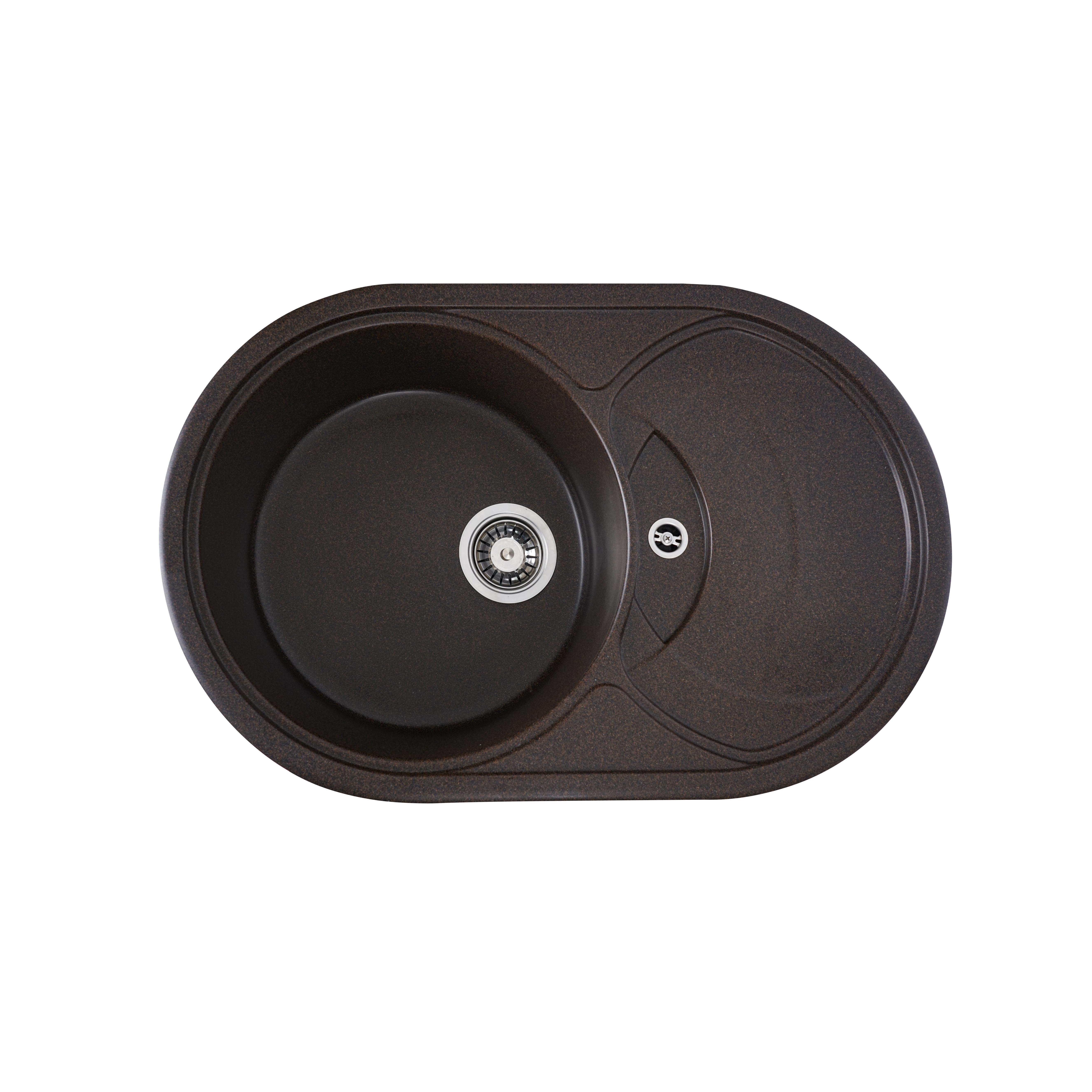 Мойка для кухни Platinum 7750 Gazzo гранит глянец Шоколадный