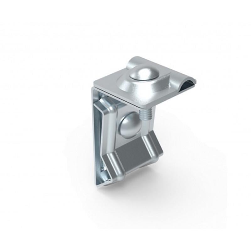 Держатель фальцевый ДКС Jupiter прута ø 8 мм 80x45 М8 гарячеоцинкованная сталь (ND2003)