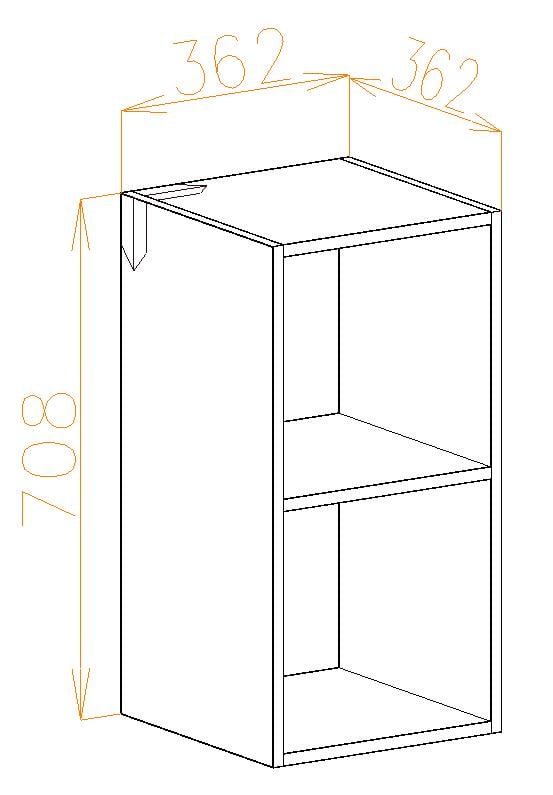 Стелаж настінно-підлоговий модульний MEBLIBUD KUB 2 секції Білий - фото 5 Стелаж настінно-підлоговий модульний MEBLIBUD KUB 2 секції Білий - фото 5
