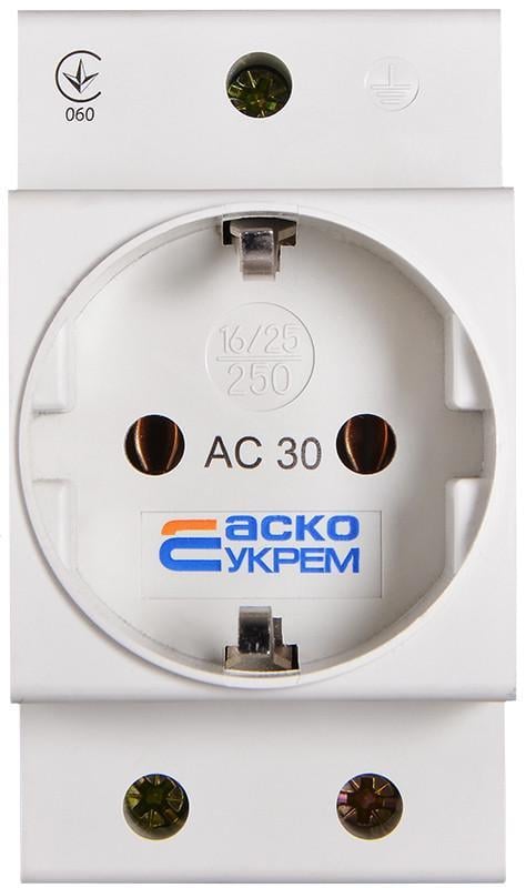 Розетка АСКО-УКРЕМ с заземлением Кремовый (A0150010104)