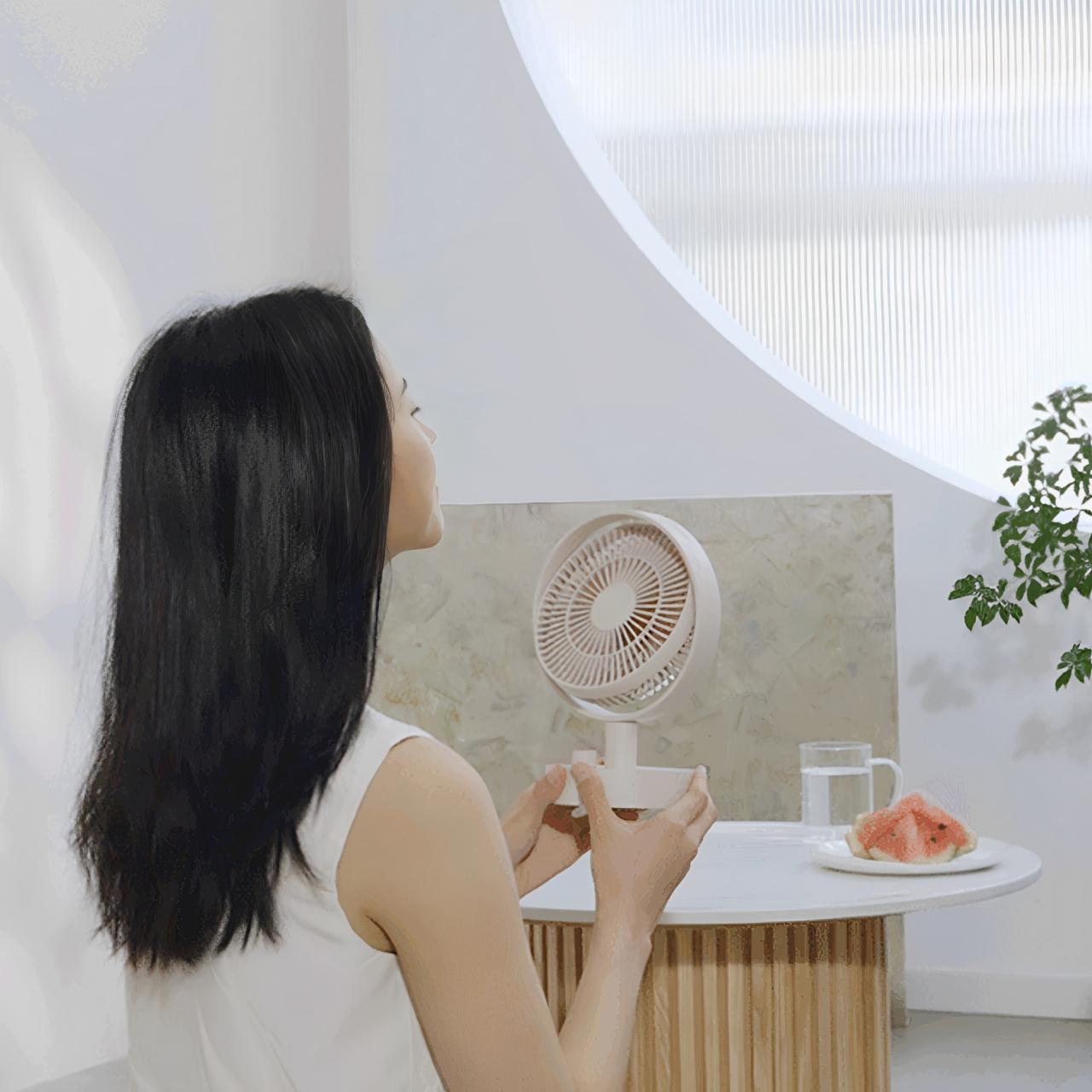 Вентилятор портативный Sothing Plume S3 Desktop Fan на аккумуляторе 2000 мАч (DSHJ-S-2102) - фото 5