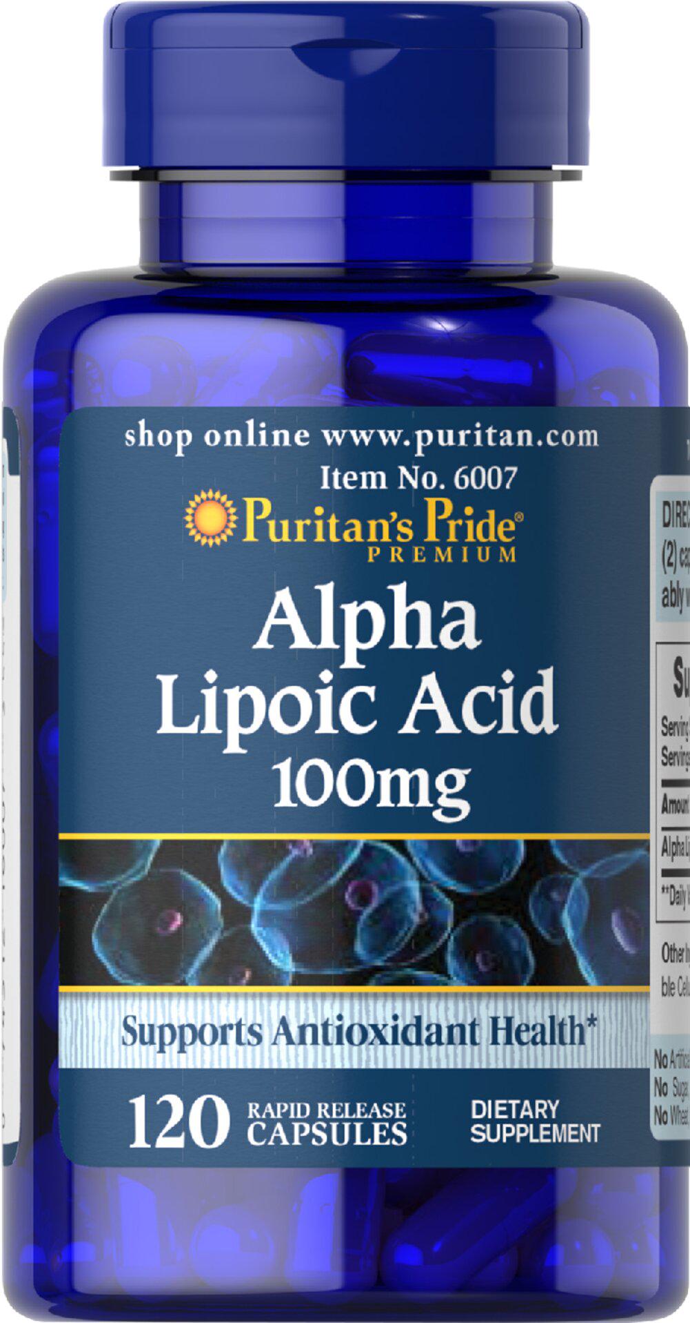 Альфа-липоевая кислота Puritan's Pride Alpha Lipoic Acid 100 мг 120 Caps