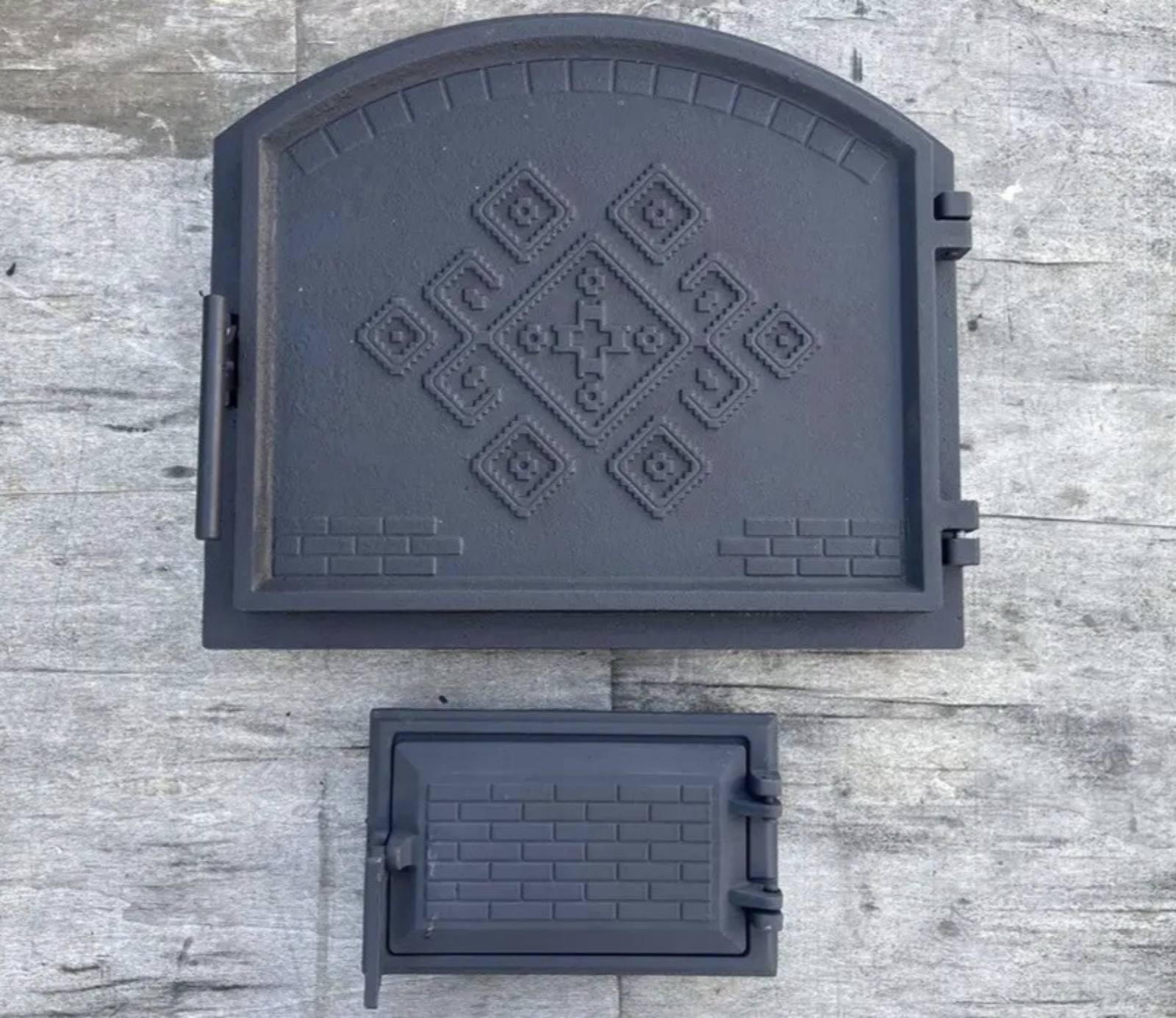 Дверцята топка та піддувальні Замкова для каміна 420x490 мм