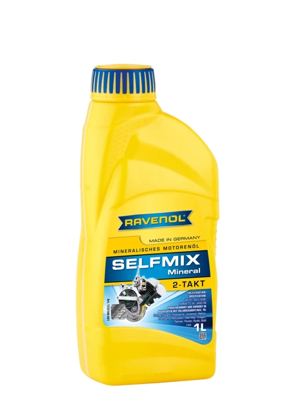 Масло для двухтактных двигателей RAVENOL 2T Selfmix минеральное 1 л (1153100-001)