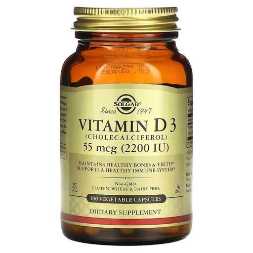 Витамин D Solgar Vitamin D3 55 mcg 2200 IU 100 caps (SOL-03317)