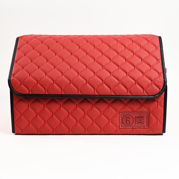 Сумка-органайзер в багажник CarsBAG Екошкіра 30x50x30 см Червоний (acb-1036-30х50х30-2)