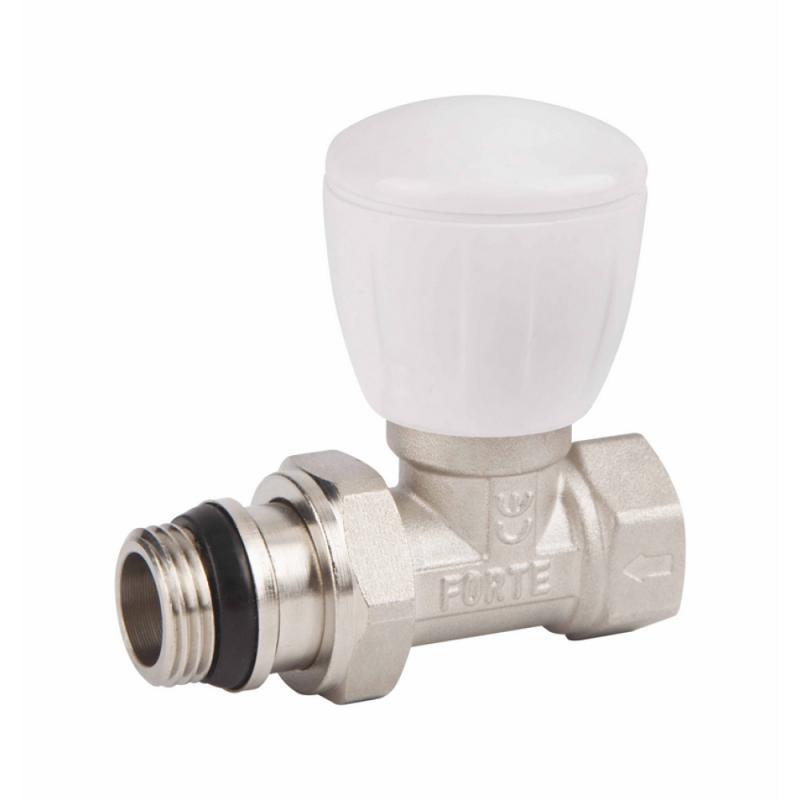 Кран радиаторный SD Forte Powerful SF230W15 прямой с ручкой с антитечкой 1/2" (30392676)
