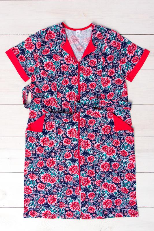 Халат женский Носи свое Герберы р. 58 Красный (8055-005-v5)