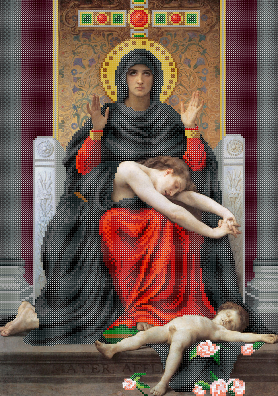 Схема для вышивки бисером Дева утешения В.Бугро Сб-729 (1349011876А)