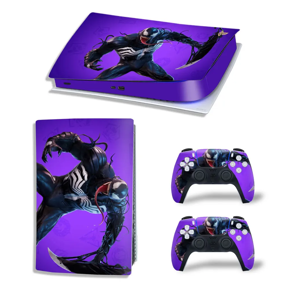 Виниловая наклейка для Sony PlayStation PS5 Venom 360 Violet - фото 1