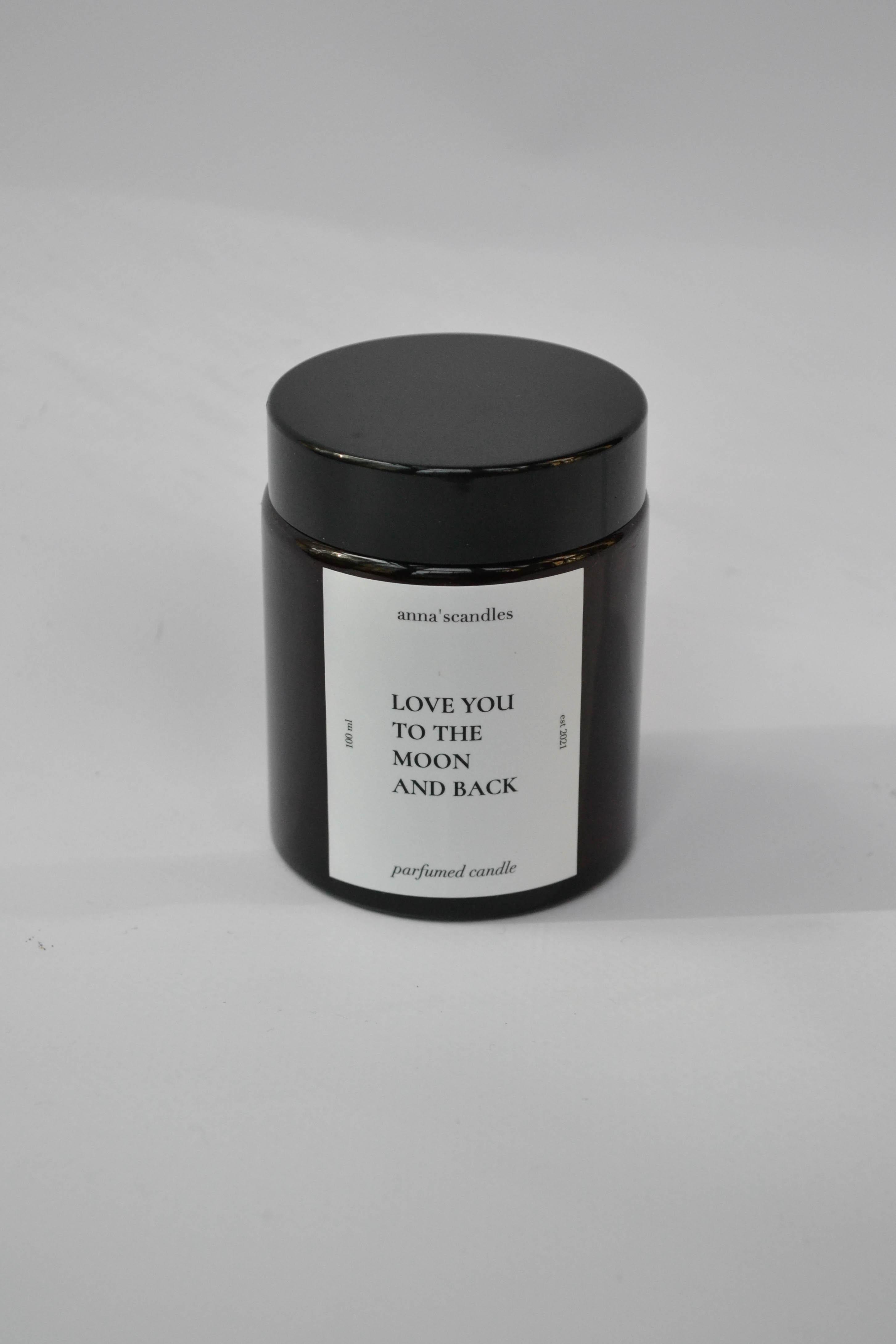 Аромасвічка соєва anna'scandles LOVE YOU TO THE MOON AND BACK у склі 100 мл (23855617)