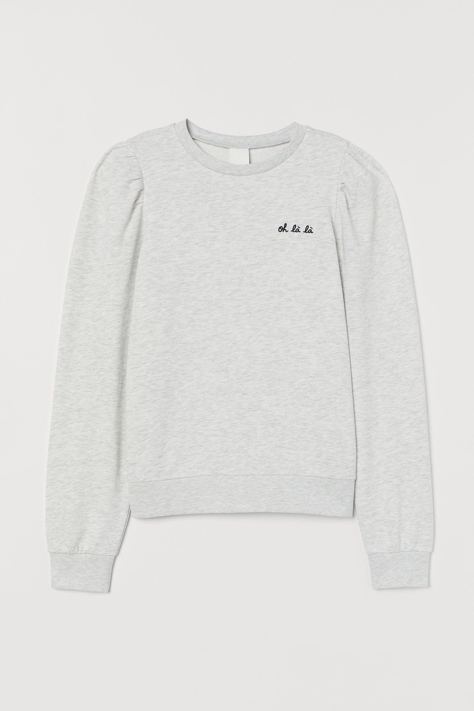 Свитшот H&M Меланж XS Серый (25128324901)