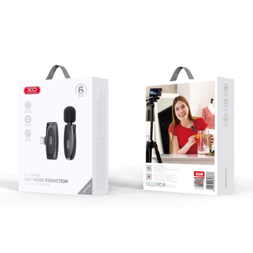 Микрофон петличный Xo MKF08B с разъемом Lightning Black - фото 3 Микрофон петличный Xo MKF08B с разъемом Lightning Black - фото 3