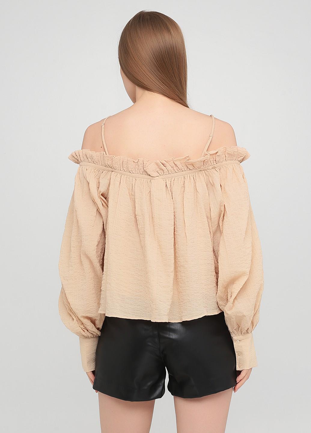 Блузка H&M L Бежевий (2000001257579) - фото 2