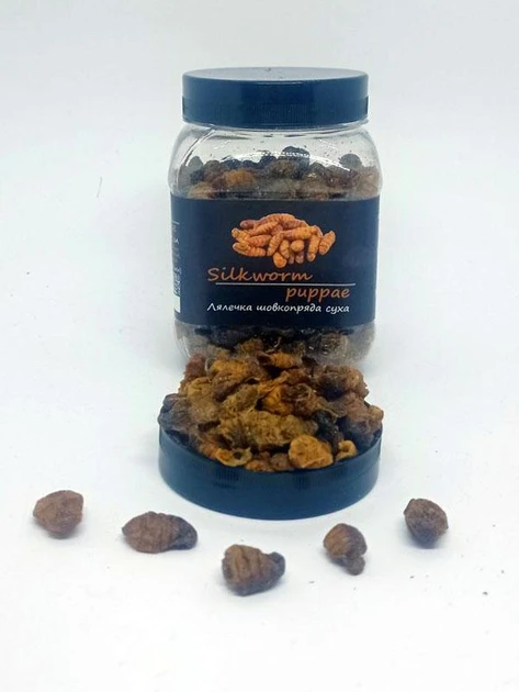 Корм Буся SilkWorm Лялечка тутового шовкопряда суха для рептилій/птахів/гризунів/риб 100 г (2408231486) - фото 2 Корм Буся SilkWorm Лялечка тутового шовкопряда суха для рептилій/птахів/гризунів/риб 100 г (2408231486) - фото 2