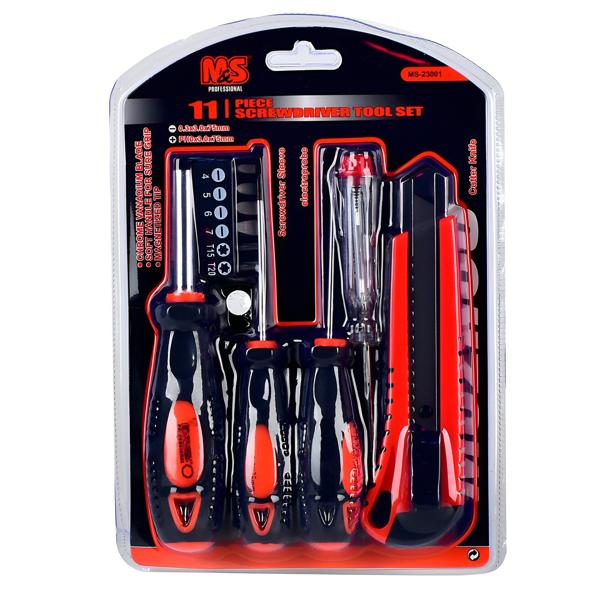Набор инструментов M&S MS-23001 11 шт. Черный с красным (R32131)