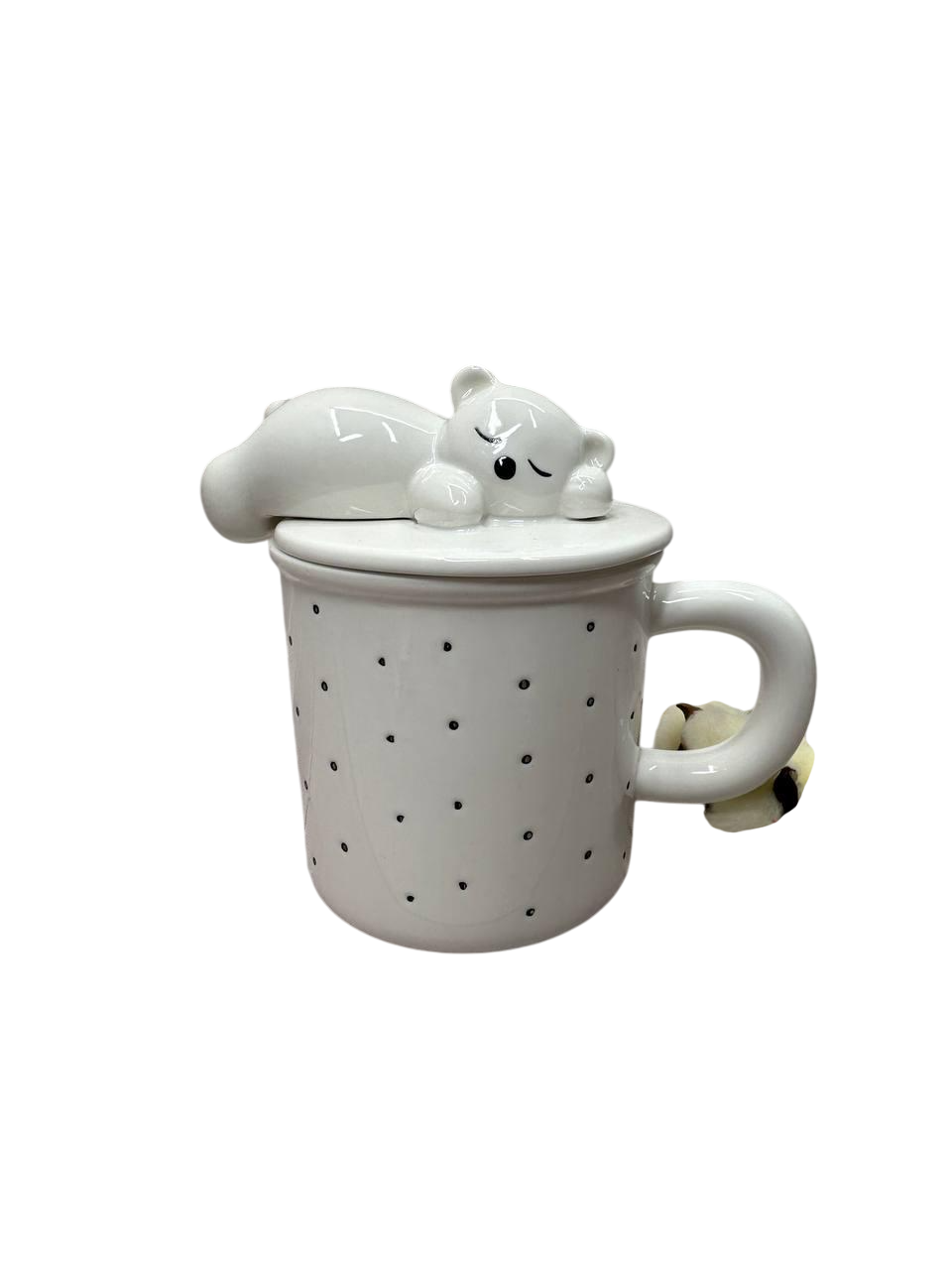 Чашка Olens з кришкою і ложкою Сонне ведмежа кераміка 400 мл Білий (8030-345) - фото 1 Чашка Olens з кришкою і ложкою Сонне ведмежа кераміка 400 мл Білий (8030-345) - фото 1