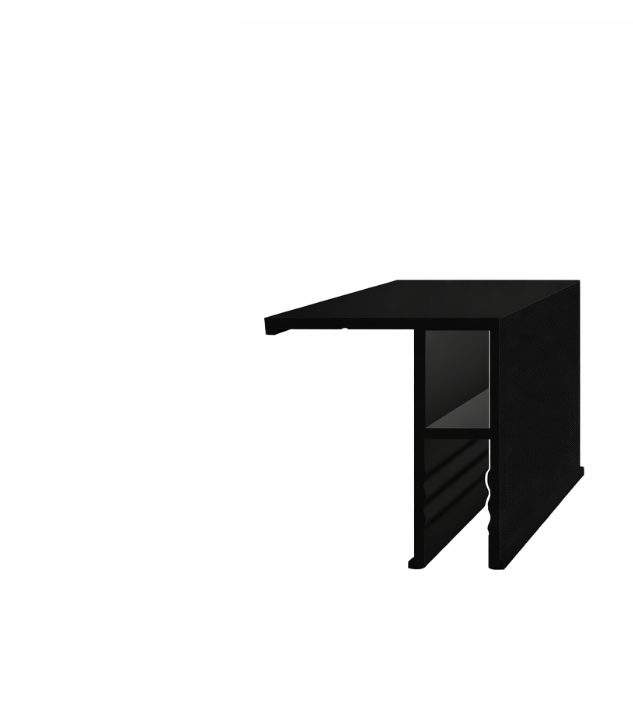 Профиль UNI D для натяжных потолков алюминиевый 2 м Черный (25.3112мЧ)