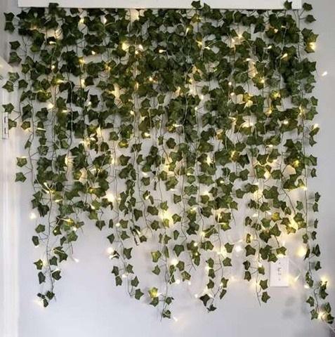 Плющ искусственный декоративный для отделки интерьера с LED-подсветкой 25 м Зеленый - фото 5 Плющ искусственный декоративный для отделки интерьера с LED-подсветкой 25 м Зеленый - фото 5