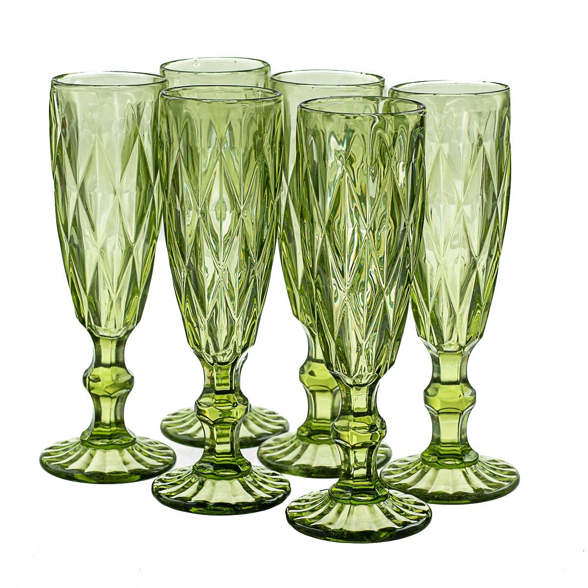 Бокалы для шампанского Lefard "Турмалин" 150 мл комплект 6 шт. (8428-012)