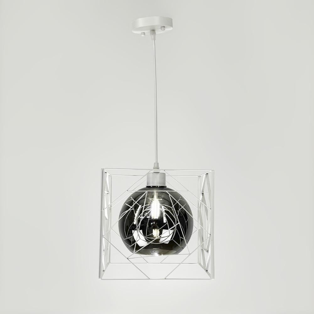 Люстра LineF лофт 24х24 см Білий/Графітовийовий (12120/1 WT+GR) - фото 3