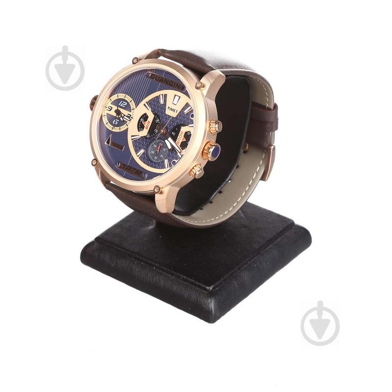 Часы Guanqin GS19076 CL Gold-Blue-Brown (GS19076GBlBr)