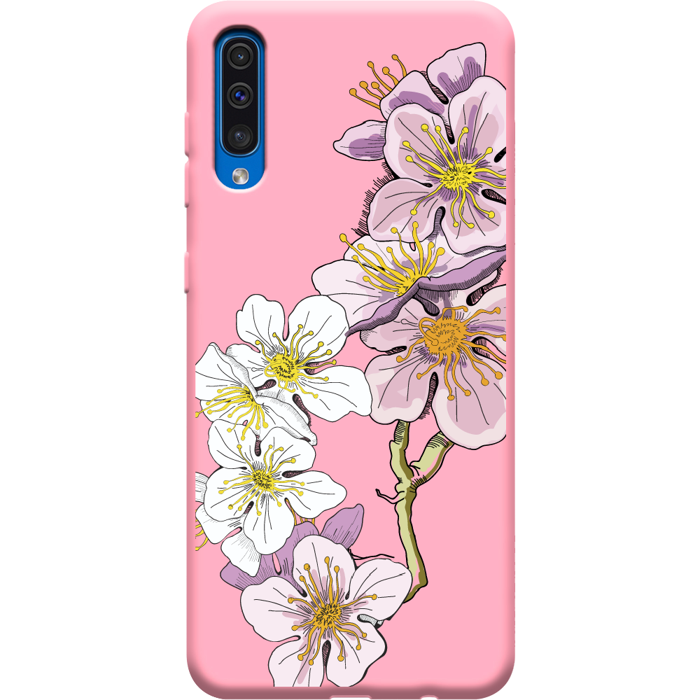Чехол Boxface Samsung A505 Galaxy A50 Cherry Blossom Розовый силикон (36417-cc4-37015)
