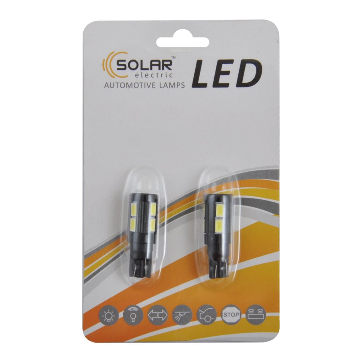 Автолампа Solar LED 12V T10 W2.1x9.5d 10SMD White 2 шт. (LS287_B2) Автолампа Solar LED 12V T10 W2.1x9.5d 10SMD White 2 шт. (LS287_B2)