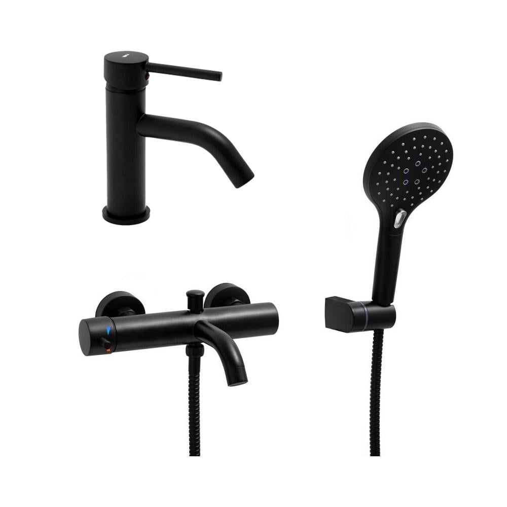 Набор смесителей для ванной YOKA PILOV LOW Черный