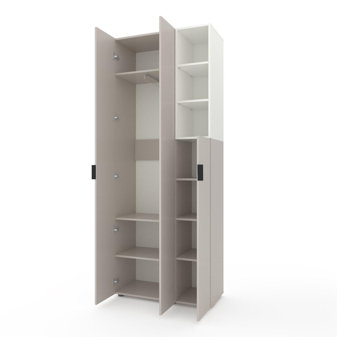 Шафа Metkas Home A003R ЛДСП 900x420x2300 мм Кашемір/Білий Сніг - фото 1