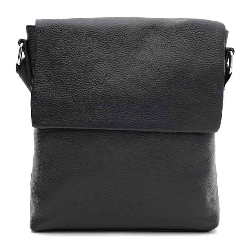 Сумка шкіряна Borsa Leather K13658bl Black