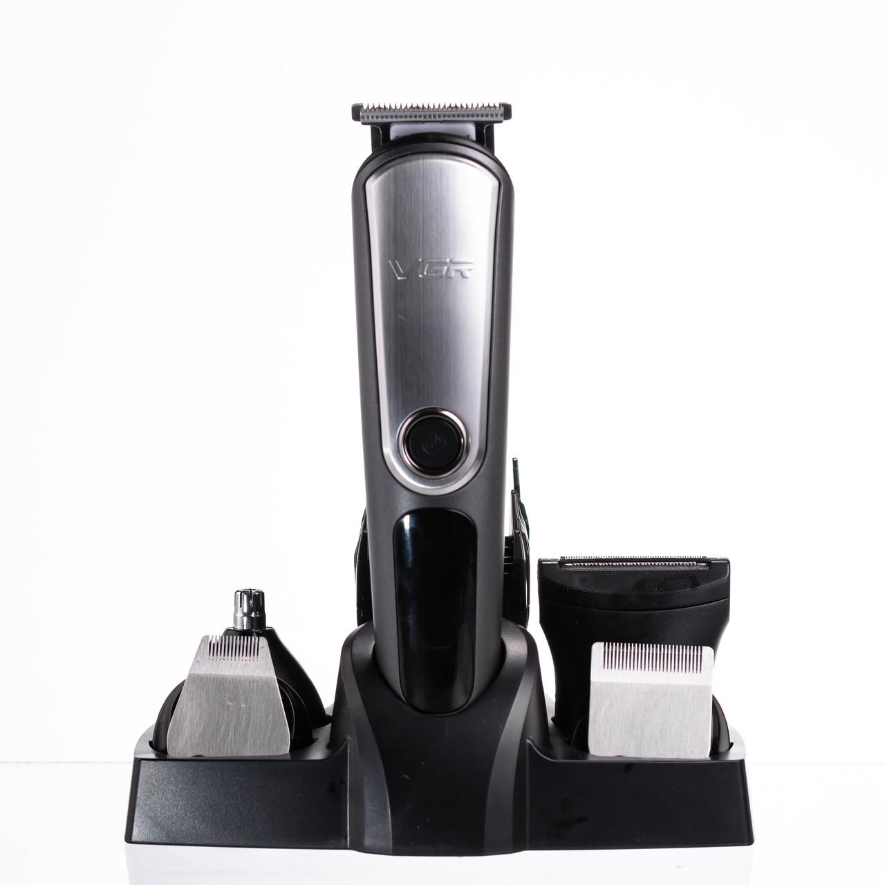 Набор для стрижки VGR V-105 волос 5в1 машинка/триммер/бритва (7360) - фото 10