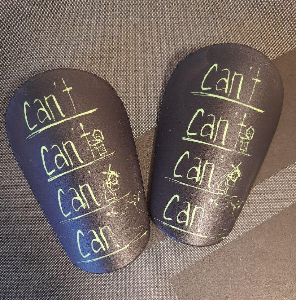 Щитки футбольные Can 10x6 см S Черный (ПМ115-5)