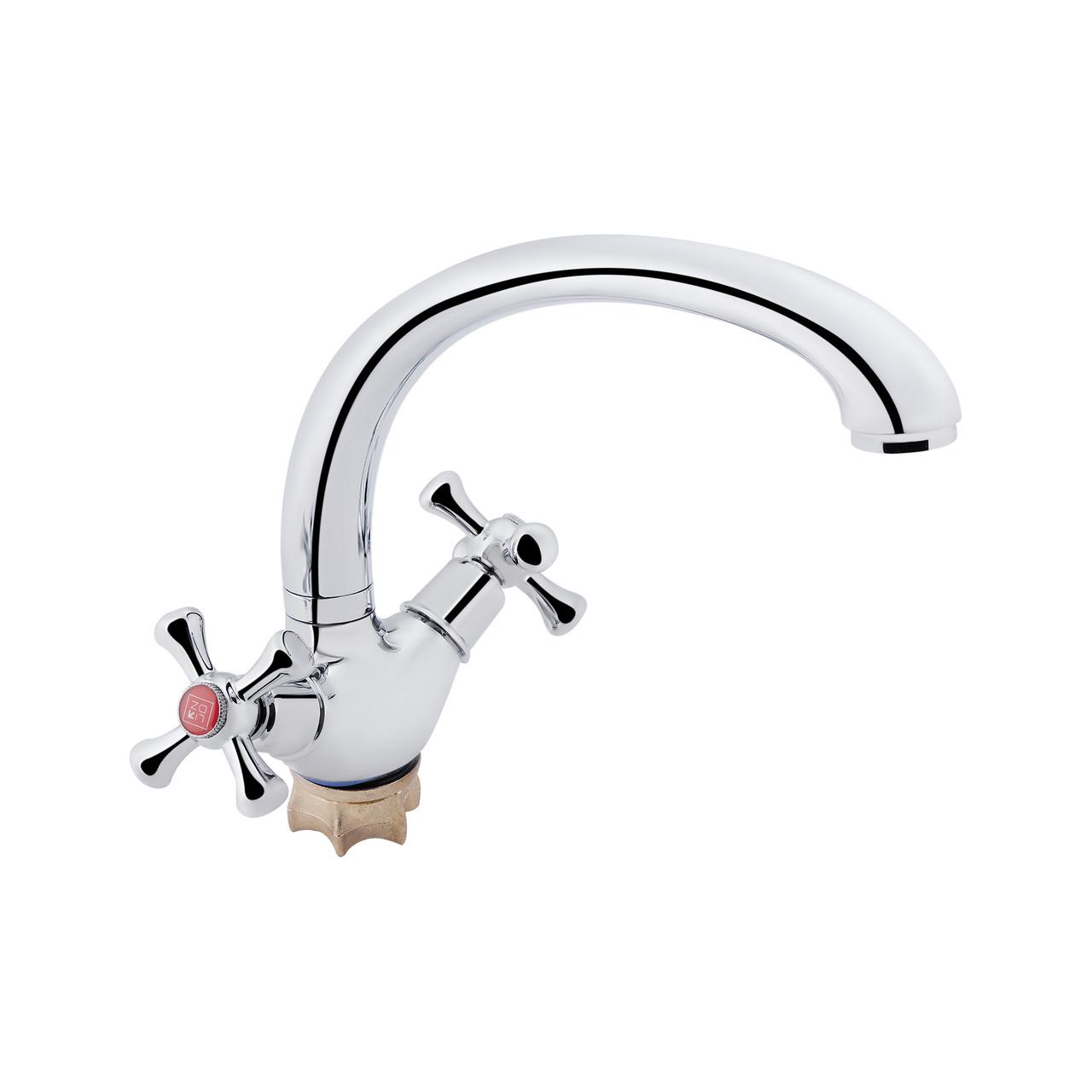 Змішувач для кухні Lidz Lamb 273F двохвентильний LDLAM273FCRM21890 Chrome (2576936538)