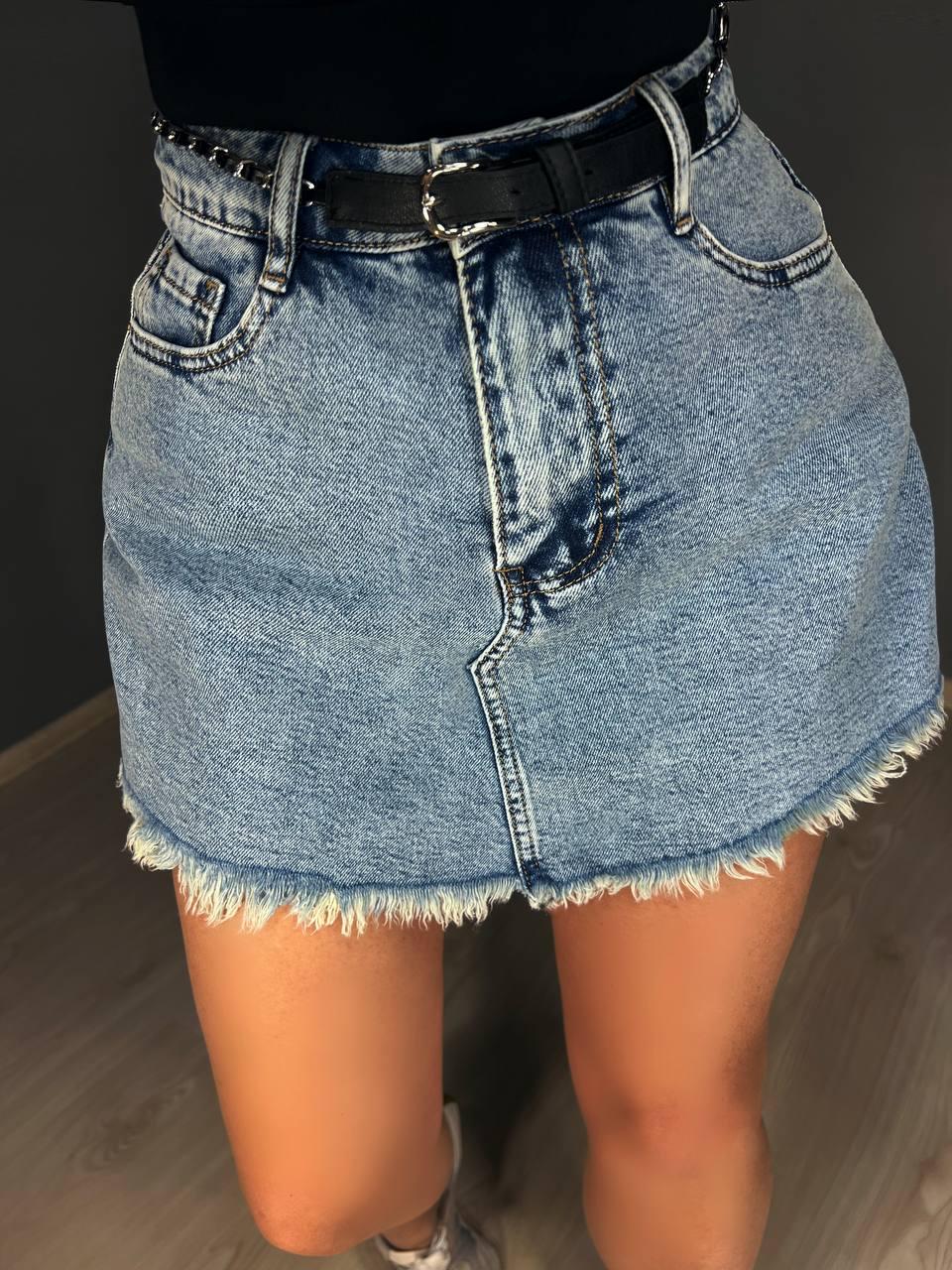 Шорты юбка женские джинсовые Vanver 8103 с бахромой короткие пояс-цепь р. 27 74 см 106 см Голубой - фото 10 Шорты юбка женские джинсовые Vanver 8103 с бахромой короткие пояс-цепь р. 27 74 см 106 см Голубой - фото 10