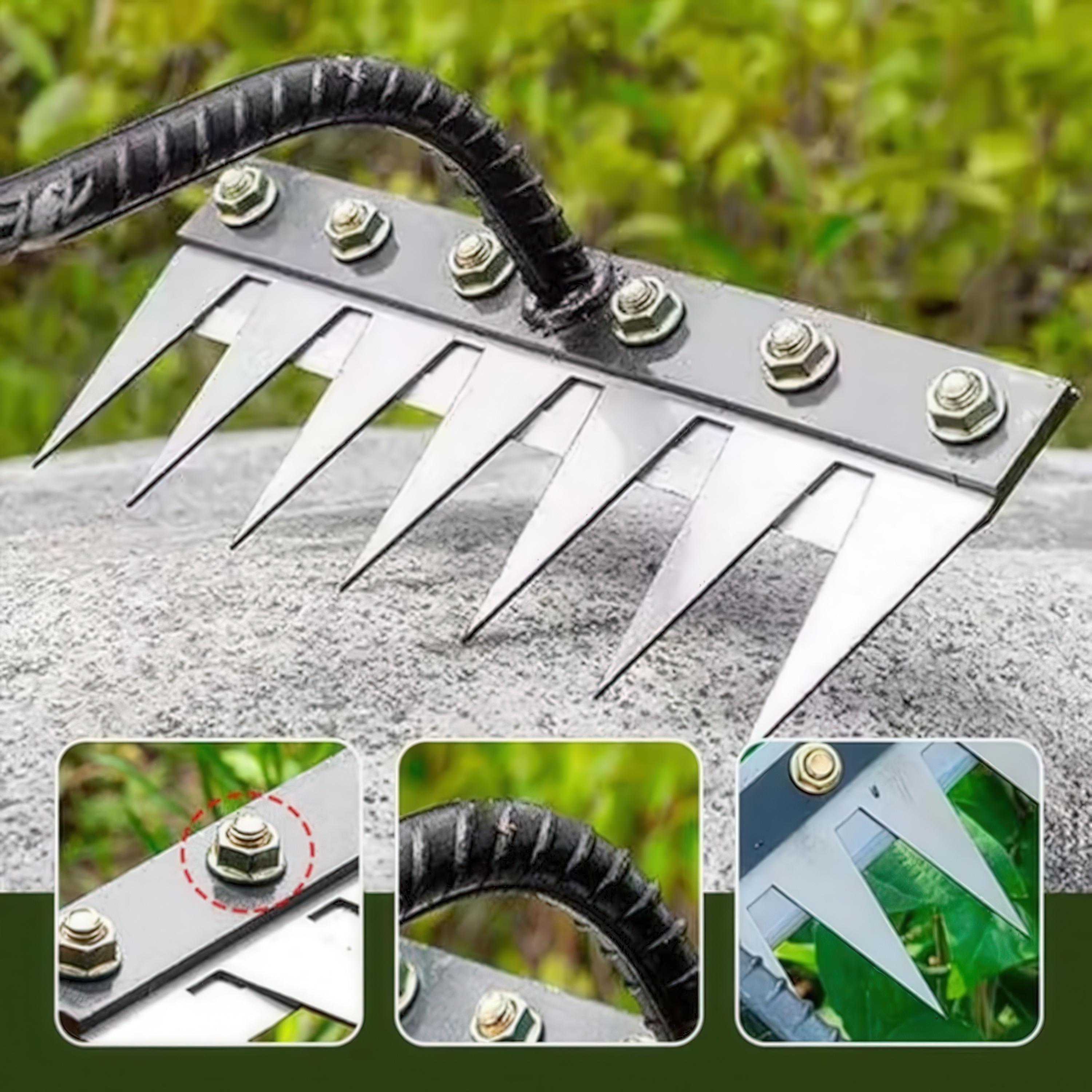 Розпушувач-граблі для видалення бур'янів металевий на 7 зубців (27232116) - фото 3 Розпушувач-граблі для видалення бур'янів металевий на 7 зубців (27232116) - фото 3