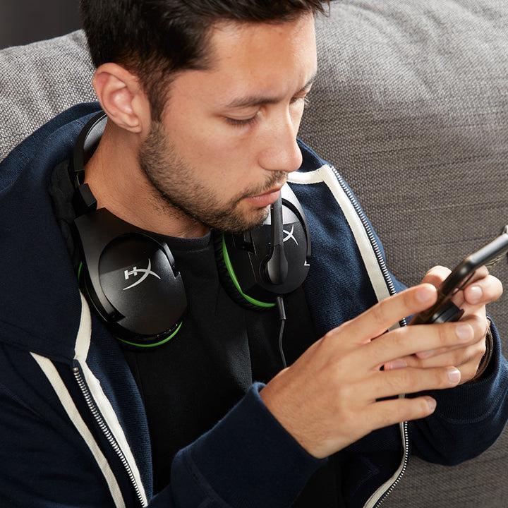 Наушники игровые HyperX CloudX Stinger для Xbox Black/Green (4P5K1AA) - фото 6 Наушники игровые HyperX CloudX Stinger для Xbox Black/Green (4P5K1AA) - фото 6