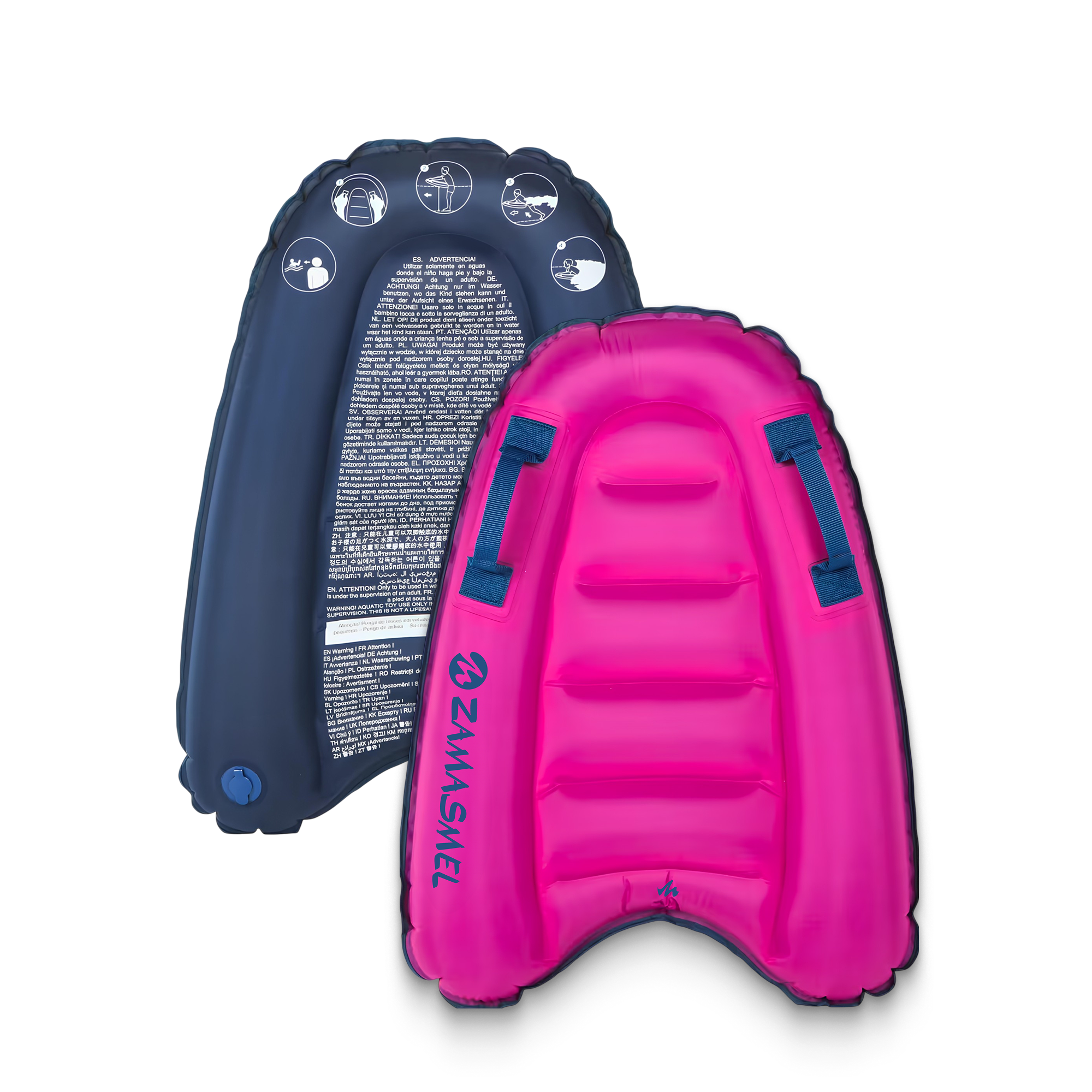 Бодиборд надувной ZAMASMEL ver. 2.0 для детей от 3 до 12 лет с ручками и сумочкой Розовый (2619391902)