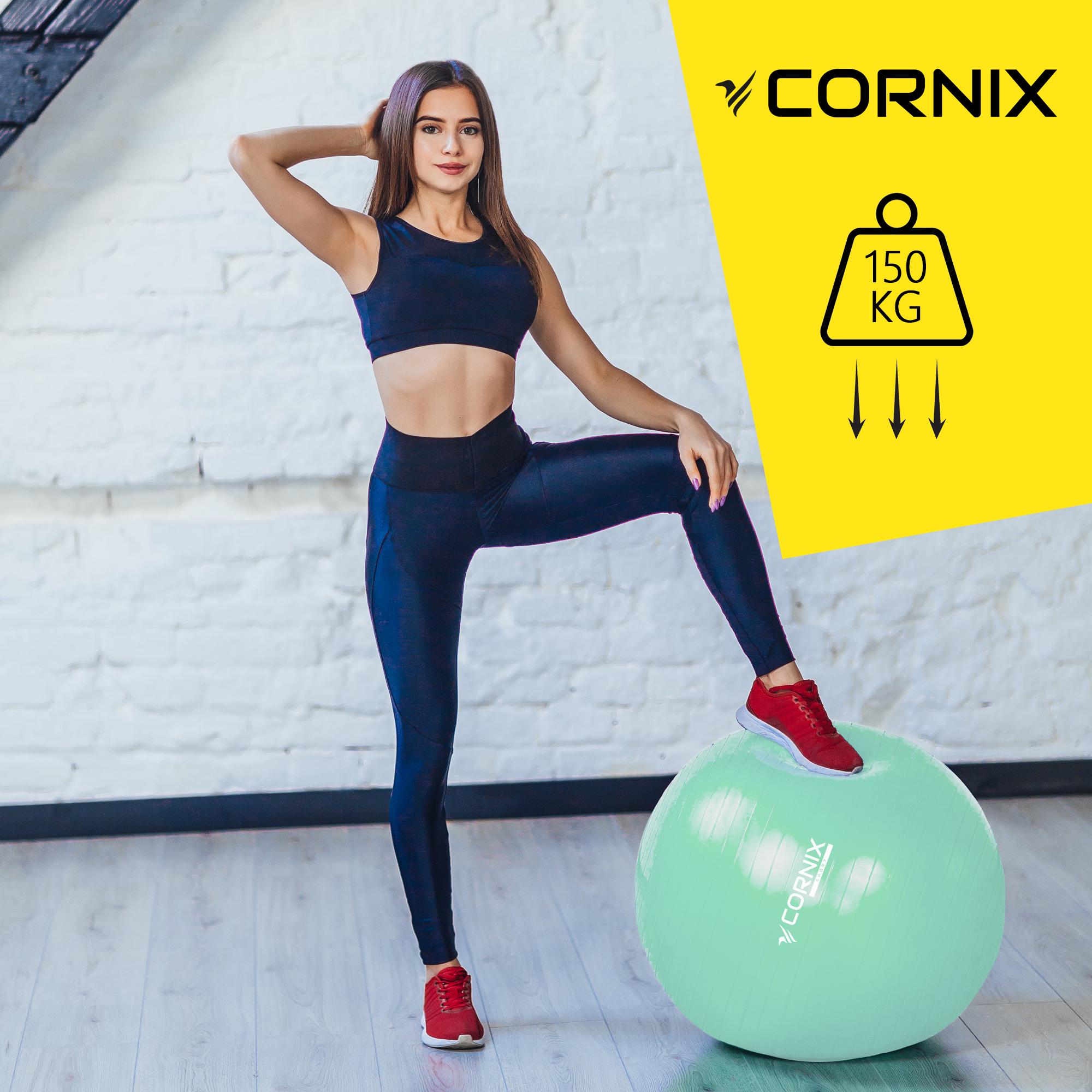 М'яч для фітнесу Cornix Anti-Burst XR-0369 85 см Mint 85 см (5270) - фото 3 М'яч для фітнесу Cornix Anti-Burst XR-0369 85 см Mint 85 см (5270) - фото 3
