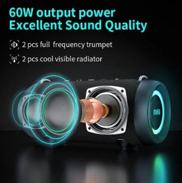 Колонка портативная Bluetooth колонка Mifa A90 мощный звук водостойкая автономная до 24 часов Black - фото 3 Колонка портативная Bluetooth колонка Mifa A90 мощный звук водостойкая автономная до 24 часов Black - фото 3