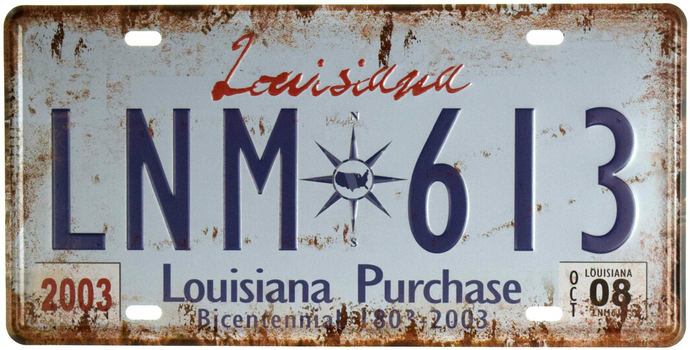 Табличка металева Луїзіана/Louisiana LNM 613 15x30 см