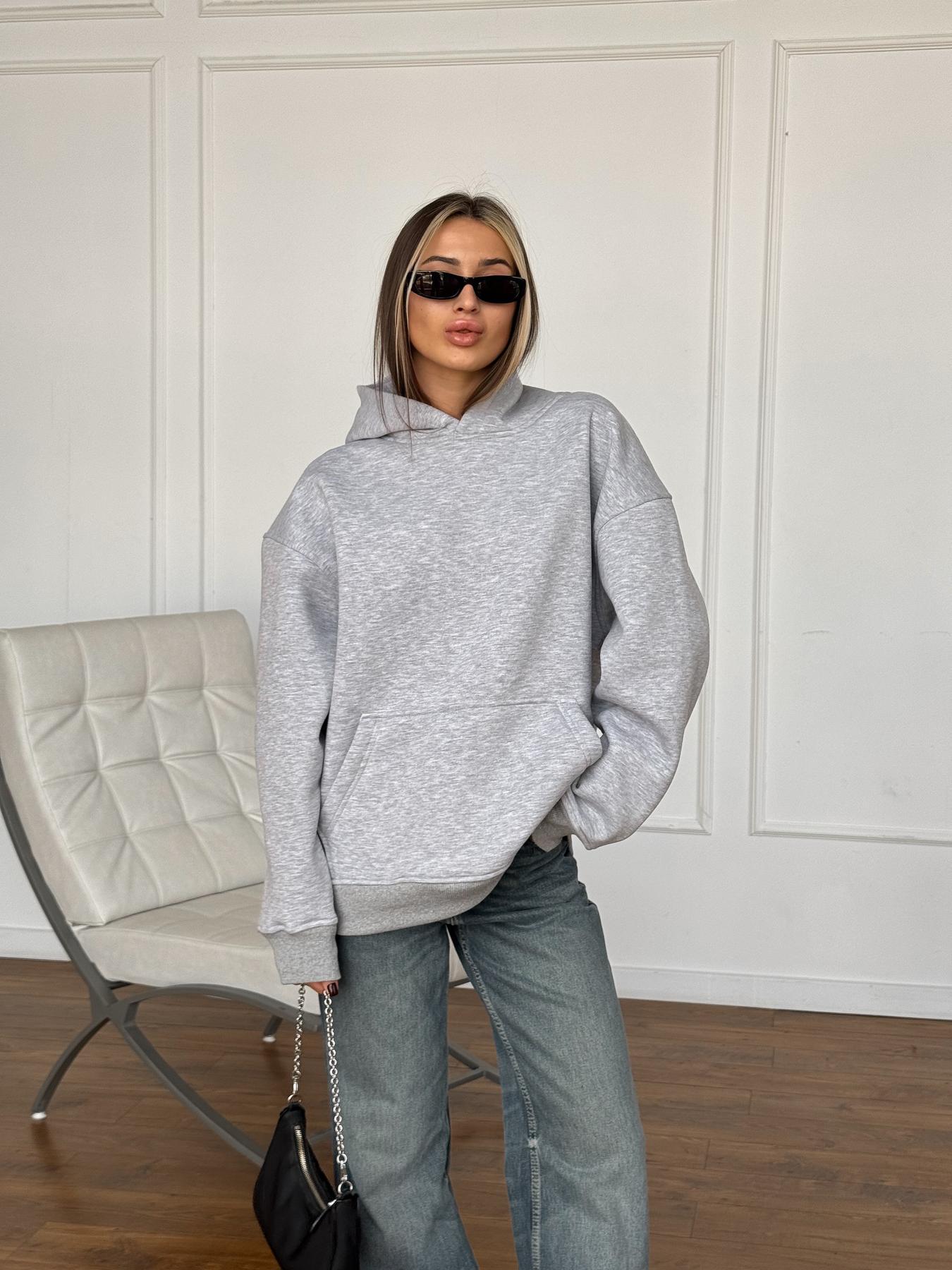 Кофта женская Over зимняя флисовая XL Серый (26320/3/5) - фото 5 Кофта женская Over зимняя флисовая XL Серый (26320/3/5) - фото 5