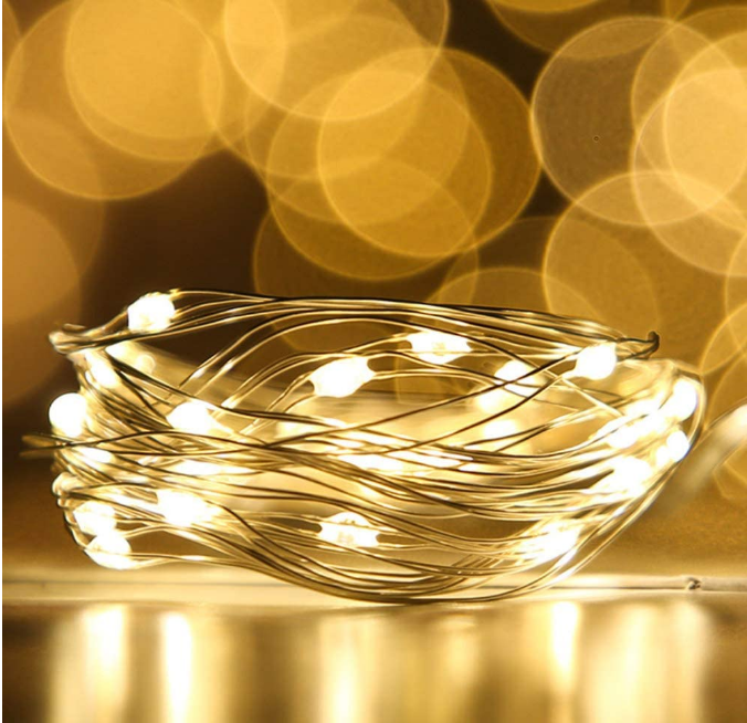 Гирлянда проволочная декоративная на батарейках 20 Led 2 м Теплый белый (KG-3354) Гирлянда проволочная декоративная на батарейках 20 Led 2 м Теплый белый (KG-3354)