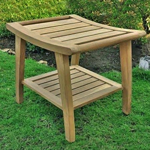 Табурет для ванной из дерева Мехико Сиена (ТВН-009305)